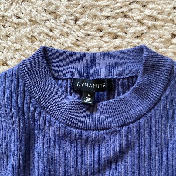 Dynamite Blue Crop Sweater Vest - Picture 3 of 11